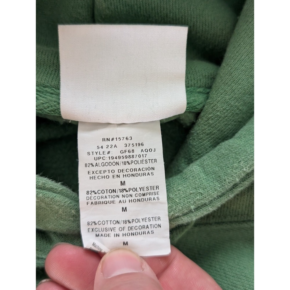 Champion Reverse Weave Hoodie Mens Medium Green Pullover Y2K - Picture 7 of 9
